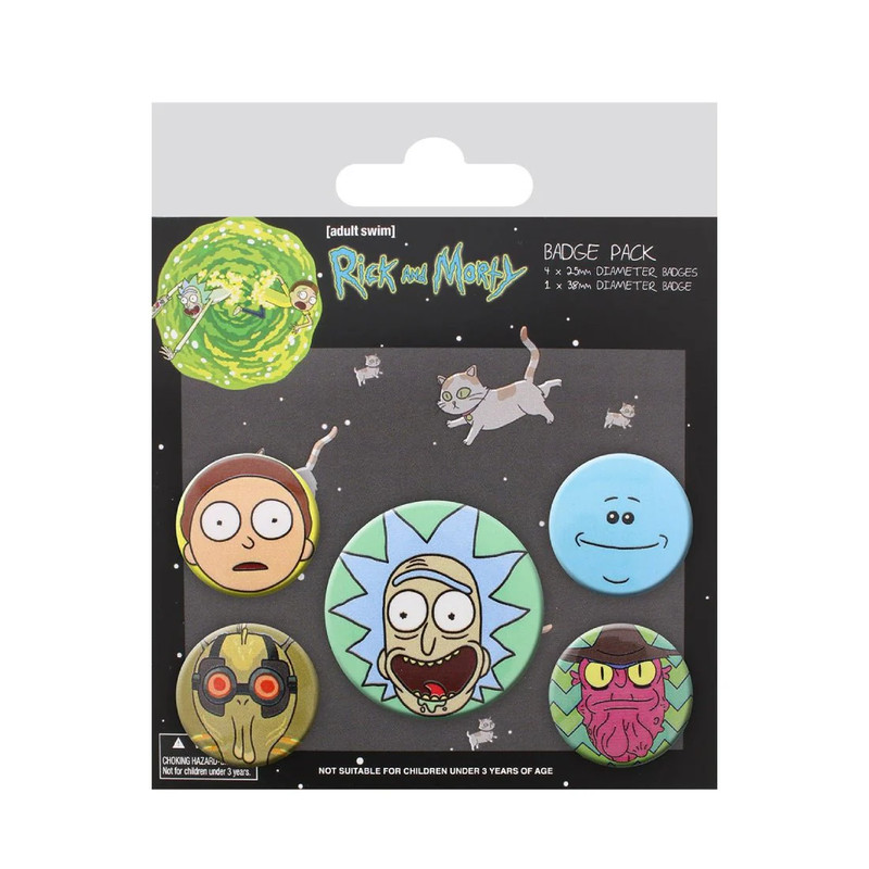 Rick And Morty - Heads Badge Pack - أكسسوار